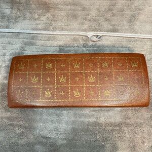 Vintage 1960s Shields MCM Men’s Jewelry Box Brown & Gold Case Velvet Lined